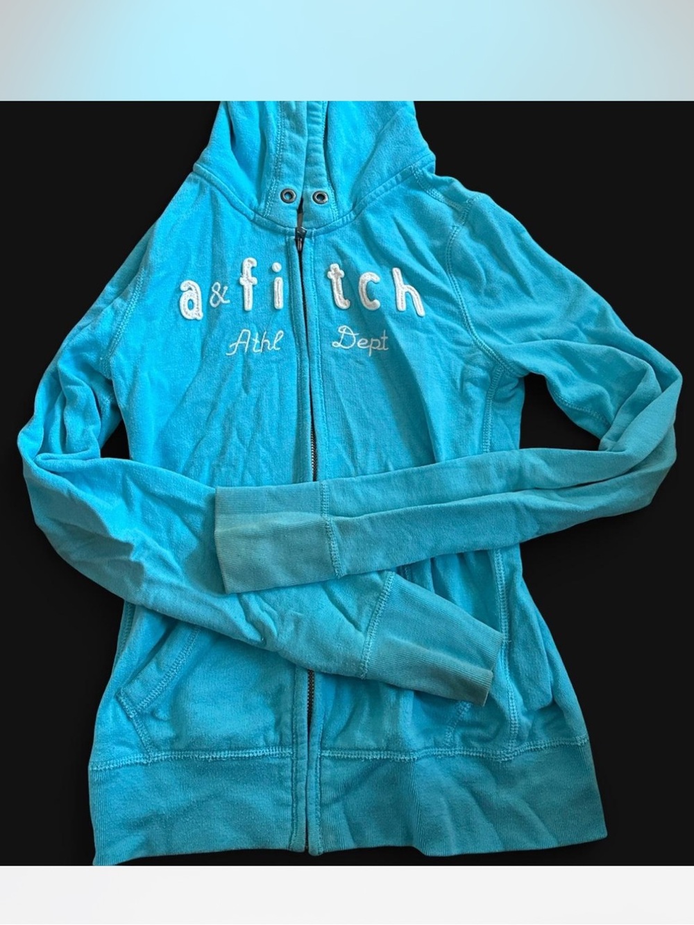 Abercrombie & Fitch blue zip up size xl.